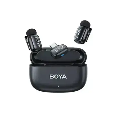 BOYA mini-14-B The World's Tiniest Wireless Microphone (1RX,2TX) for android devices